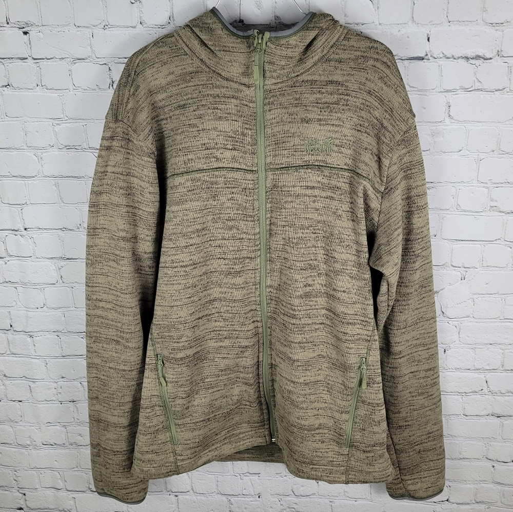 JACK WOLFSKIN | Nanuk 200 fleece full zip hooded gorpcore hiking camping jacket